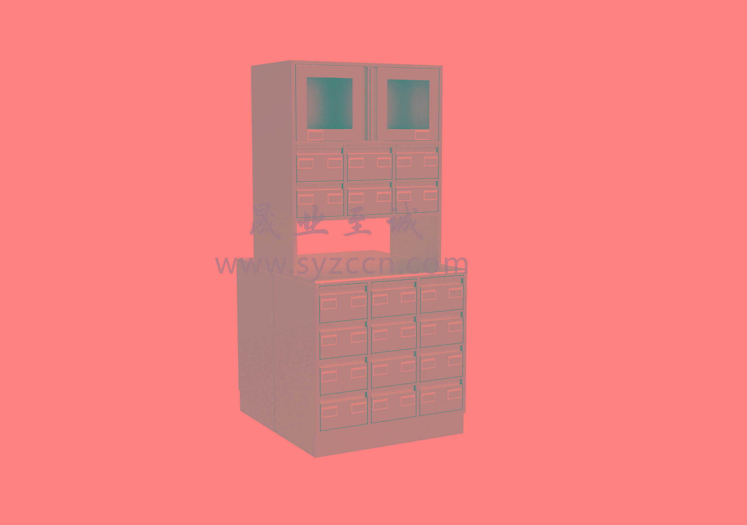 不銹鋼雙面中藥柜